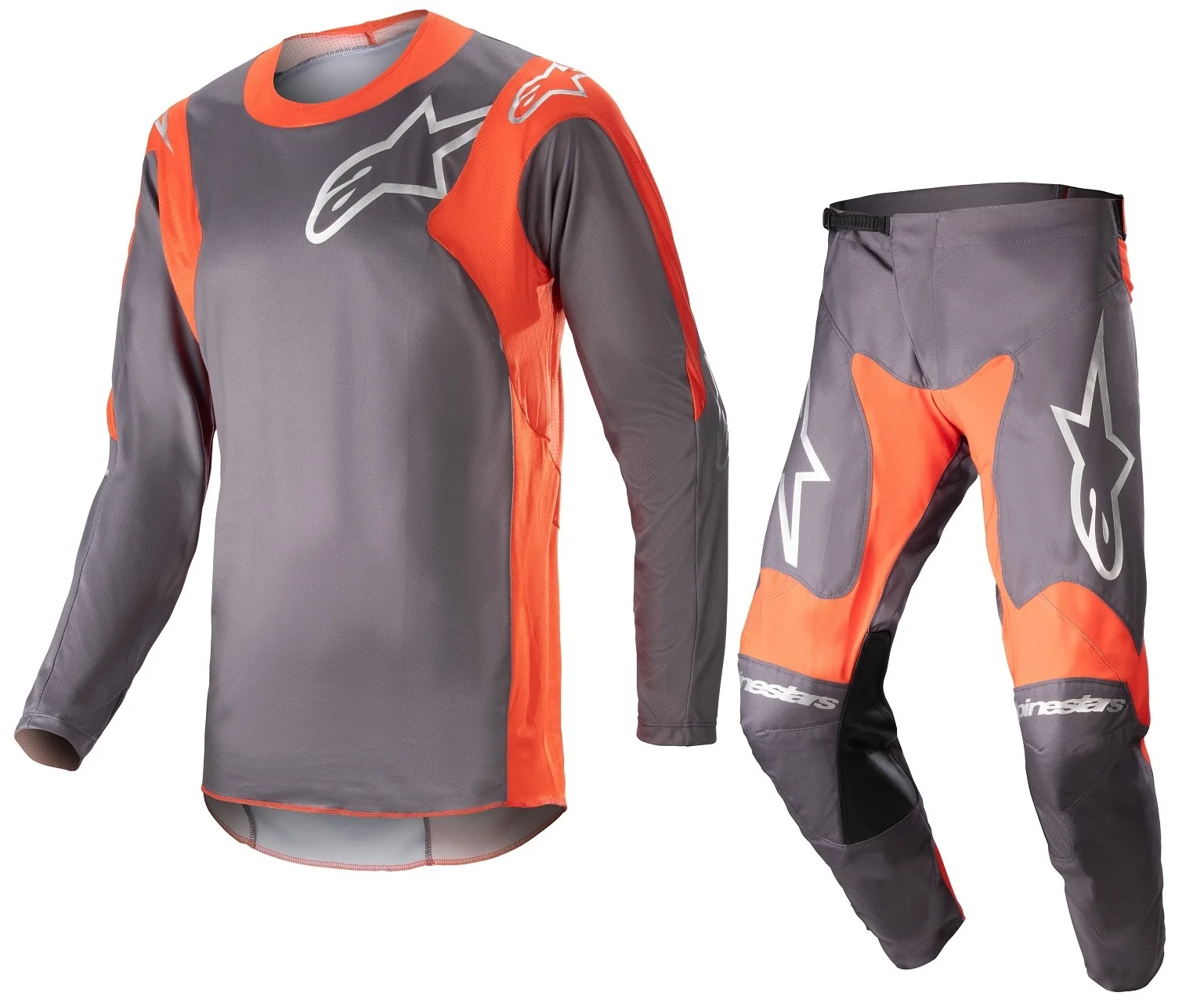 Conjunto Alpinestars Racer Hoen 23 Laranja/Cinza - Spinelli Motos
